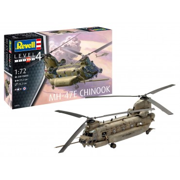 KIT PARA MONTAR REVELL HELICÓPTERO MH-47E CHINOOK 1/72 209 PEÇAS REV 03876